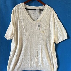 White Stag V-Neck Knit Sweater